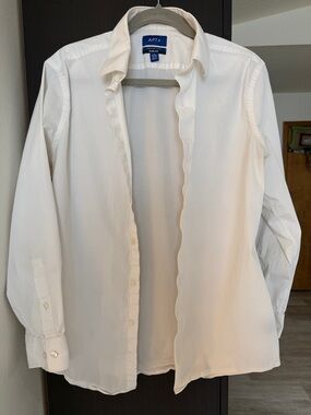 Apt. 9 White Slim Fit Button-Up Shirt M